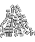 Rock Solid Stainless Steel Dowel Pins For Shelves And Bunks Heavy Duty 50 Pcs Smooth Finish in a scattered arrangement.