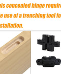 One Pair Hidden Gate Hinge Stainless Steel Invisible Door Hardware Concealed Barrel Hinge For Wood Doors Black Finish