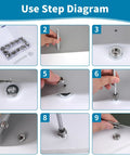 Installation steps for 150 Piece Canvas Snap Kit Tool Set Marine Grade Stainless Steel Five Eighths Inch Snaps with Screws.