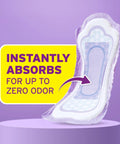Light Absorbency Incontinence And Postpartum Pads Long Length 96 Count (4 Packs Of 24), pad showing absorption feature.