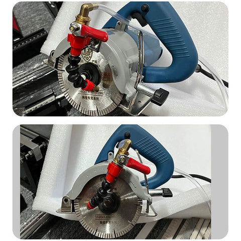 Top Notch Industrial Dust Control Water Sprayer Kit For Tile Cutting Machines With Slick Mist Nozzle heavy duty pump and hose attachment.