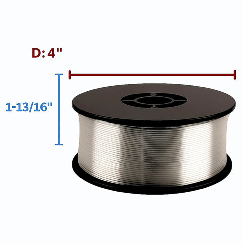 MIG Aluminum Welding Wire.030 Inch Diameter 1 Pound Roll ER4043 Alloy Made In North America spool measurements