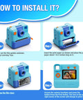 5 Rolls Refill Pack For Kids Instant Cameras HD Thermal Print Paper Set For Portable Photo Cameras No Ink BPA Free Easy Refill Sheets For Fun Snapshots And Creative Moments. Step-by-step camera paper installation guide