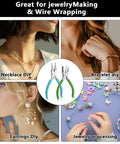 6 In 1 Jewelry Pliers Set For Beading And Wire Crafting 2 Piece Kit Bail Making Pliers for DIY necklaces, bracelets, earrings