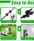 Step-by-step guide for installing 360 Degree Adjustable Misting Heads With Stakes 15 Pack For Garden Irrigation System Atomizing Sprinkler Emitters With One Quarter Inch Tubing And Bendable Aluminum Rods Easy Install Drip Mist Setup