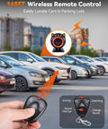 120dB Cat Shaped Car Alarm With Motion Sensor And Red Flashing Light Wireless Remote Anti Theft Device For Cars Trucks SUVs And RVs USB Rechargeable Vehicle Security Alert Lights Upgrade Five Point Zero, 165ft remote