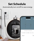 Heavy Duty WiFi Smart Plug Outlet With Timer Function No Hub Required White 2.4 Gigahertz Network Only 3 Pack controlling coffee maker