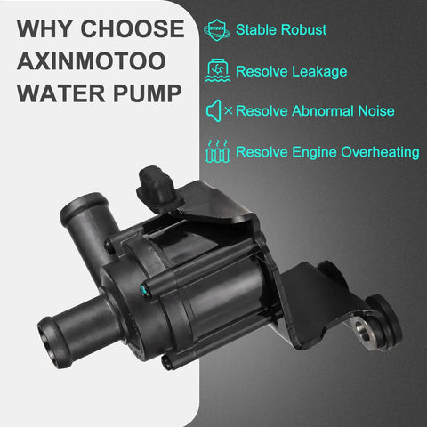 Auxiliary Electric Water Pump For Engine Cooling System Direct Bolt On Replacement DS7G8C419CB side view showcasing design and mounting features.