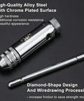Close-up of Ratchet T Handle Tap Wrench and 5 Metric Taps M3 M4 M5 M6 M8 Handy Two Way Adjustable Tapping Tool Kit for Home Workshop