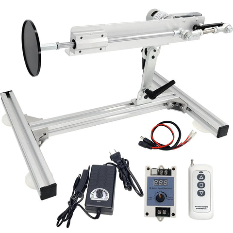 DIY Reciprocating Linear Motor 24V DC Long Stroke 1.18 to 6 Inch Adjustable with stand, remote, and suction cup