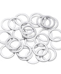 Built Tough Aluminum Flat Washers 100 Piece Pack 18X24X1.5mm Silver Metric Gasket Rings and Spacers for screws and bolts.