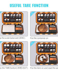Digital Pocket Scale 0.05g To 500g Precision Scale For Jewelry, Coins, Coffee, Food Tare Function, LCD Display showing tare process