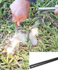 Using Ten Pack Magnesium Fire Starter Rods For Camping And Survival No Fuss Ferrocerium Flint Lighters 80mm By 8mm