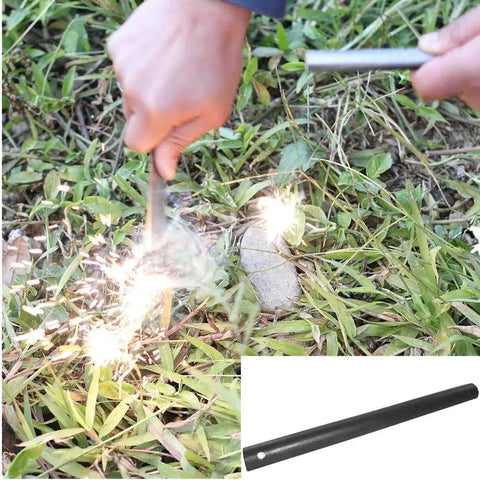 Using Ten Pack Magnesium Fire Starter Rods For Camping And Survival No Fuss Ferrocerium Flint Lighters 80mm By 8mm