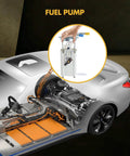 Illustration of a fuel pump installation in a vehicle, highlighting the Beefed Up High Performance Electric Fuel Pump For 2002 2004 Chevy Suburban 1500 LS LT Z71 And GMC Yukon XL 1500 SLE SLT 5.3L V8 With OE Numbers E3560M MU1379 MU1050 67457 P74905M FG0811.