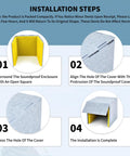 Installation steps for Heavy Duty Foldable Desktop Microphone Booth With 12mm High Density Honeycomb Acoustic Foam Soundproof Vocal Shield.