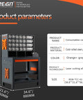Front view of End Mill Organizer Cabinet For Cnc Tools And Consumables Drawer Type Storage In Cold Rolled Steel