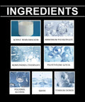 Image showing ingredients: Acrylic Resin Emulsion, Ammonium Polyacrylate, and more in clear liquid droplets.