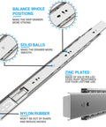 10 Inch Full Extension Drawer Slides Side Mount Rails Noiseless Glides With Ball Bearings Heavy Duty Kitchen Cabinet Runners Silver