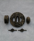 DTZH19 to DTZH48 Alloy Tsuba Fuchi Kashira Menuki Set for Japanese Samurai Sword Koshirae Upgrade Kit on display