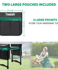 Garden Kneeler And Seat With Extra Wide Soft Kneeling Pad And Large Tool Pouches, Heavy Duty Foldable Garden Stool shown in use