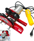 Electric Trolley With 1100 Lb Load Capacity For Power Hoist Adjustable Beam Flange Width 2.68 To 4.33 Inches, side view.