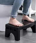Person using Foldable Toilet Stool Potty Step For Adults And Kids Splicable Poop Stool For Easier Elimination Natural Posture Support