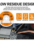 Pro Grade Desoldering Wick And No Clean Flux Paste Kit For Electronics Repair, 10Ft Copper Braided Wick And 10Cc Rosin Flux, Easy Solder Removal For PCB And Circuit Board Rework package details.