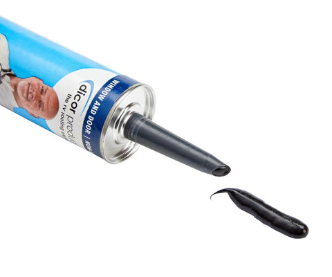 HAPS Free Cap Sealant For RV Windows And Doors Black Paintable DIY Friendly Weatherproof Sealant tube with nozzle, black
