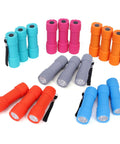 Colorful 18 Pack 9 LED Mini Flashlights With AAA Batteries Included And Pre Installed, ideal for various activities.