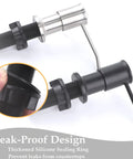 Brushed Nickel Kitchen Sink Soap Dispenser With 47 Inch Extension Tube Kit And 17 Oz Bottle Built In Pump shown with leak-proof design