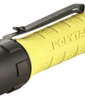 PolyTac X 600 Lumen Tactical LED Flashlight With Ten-Tap Programmable Modes, 11,485 Candela, 205 Meter Beam, Lightweight EDC Pocket Carry, Yellow Finish