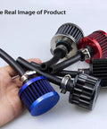Assorted air filter intake breather turbo cleaner with main jet parts for Predator 212cc in carbon fiber and colored designs.