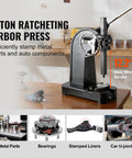 Heavy Duty 3 Ton Ratchet Arbor Press Built Like A Tank For The Daily Grind Featuring Smooth Handwheel Control and Solid Cast Iron Frame for Precision Punching Metal Stamping and Auto Shop Rig Work.