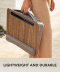 Portable Laptop Lap Desk With Pillow Cushion, Fits Up To 15.6 Inch Laptops, Anti Slip Strip, built-in handle, outdoors