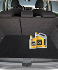 Car trunk with Two Pack Garage Floor Mats 60 By 36 Inches Oil Spill Mat With Waterproof Backing Black Reusable Rubber Mats