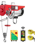 Heavy Duty Wireless Electric Hoist 1320 Lb Lift, 1150W 110V Steel Wire Winch With Remote Control, 40-Foot Lift Height, Durable Garage Shop Warehouse Factory Lifting Solution for Heavy Objects with remote and straps