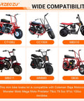 Wide compatibility of 80cc Mini Bike Throttle Cable And Brake Kit for Mega Moto MMB80 MMB105 Coleman CC100X CT100U and more