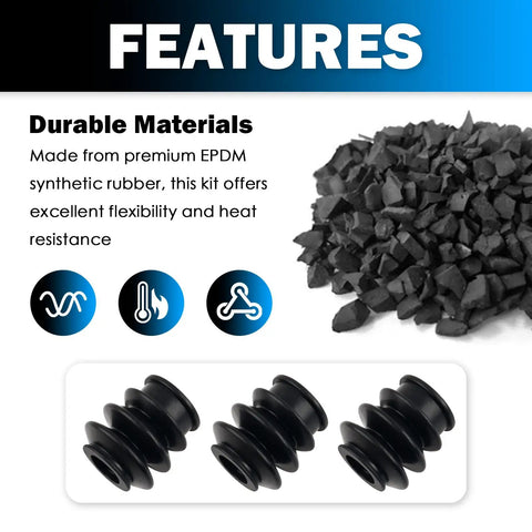 Flexible Rubber Brake Caliper Slide Pin Bushing Kit For Honda Chevrolet Pontiac 4pcs highlighting EPDM material and features