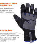 Reinforced Thermal Waterproof Winter Work Gloves Unisex Black Large Pack Of 1 With 3M Thinsulate Insulation 40g Palm 70g Back