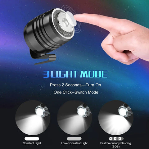 Clip On LED Shoe Lights For Clogs And Sandals Rechargeable With 3 Modes Constant Light Low Light SOS Flash High Visibility