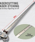 16 Inch Positioning Calipers For Circular Saw Featuring Stainless Steel Skate Plate Guide With Triple Bearing Glide, 20-inch scale