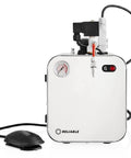 Top Shelf Stainless Steel Jewelry Steam Cleaner 2.2 Liter Tank 50 Psi Pressure with pressure gauge and external heater.
