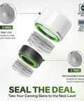 Cordless Mason Jar Vacuum Sealer With 10 Lids One Touch Auto Stop Rechargeable Food Preserver components diagram
