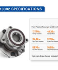 2 Pack Front Wheel Bearing And Hub Assembly 513302 Direct Replacement For 2019 To 2021 Subaru Forester And 2019 Ascent