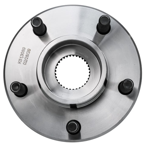 Front Or Rear Wheel Bearing Hub Assembly Set 2 Pack Fits Concorde New Yorker 300M Dodge Intrepid Eagle Vision Plymouth Prowler Left Or Right 5 Lug 3 Bolt Triangular Flange Non ABS, showing 5-lug hub on white background