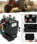 Heavy Duty 12V 250A Winch Solenoid Relay Contactor For 2000-5500lb Winches, ATV UTV Winch Control Kit With Wireless Remote And Universal Accessories Included installed on ATV