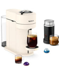 Vertuo Next Premium Coffee And Espresso Maker With Aeroccino Milk Frother From Breville In Creamy White And Dark Chrome Finish