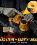 Cordless Portable Band Saw With Two And A Half Inch Cutting Capacity, 20V Brushless Power Works With 20V Batteries Not Included