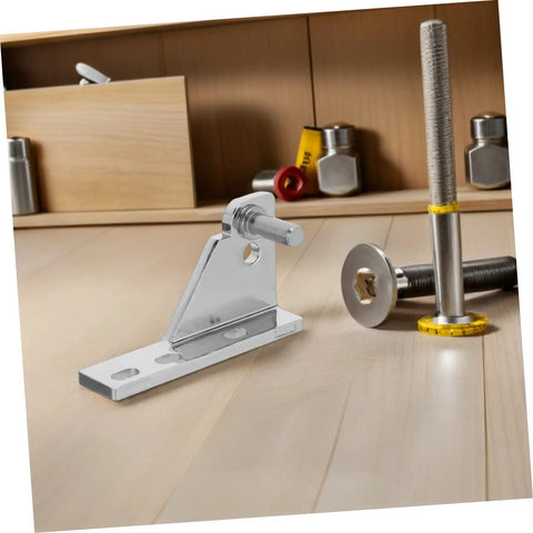 Heavy Duty Zinc Alloy Fridge Hinge Kit Pro Grade, 8mm Axial Diameter Refrigerator Door Hinges, Corrosion Resistant And Easy Maintenance, Built To Last For Busy Foodservice And Commercial Kitchens. Zinc alloy hinge with 8mm pin on wood surface
